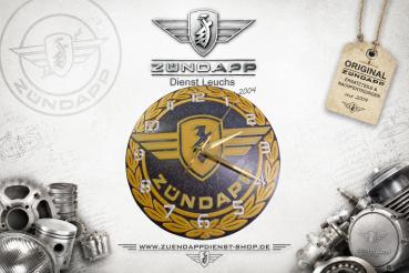 Zündapp Wanduhr 250 mm – 3D-​Druck aus PETG mit Quarz-​Uhrwerk - Glitzer-Schwarz & Gold